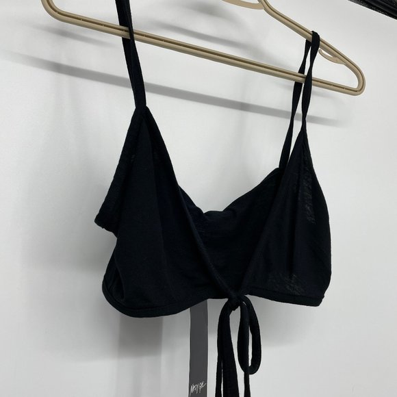 NWT Nasty Gal keep it up tie black bralette - Picture 7 of 13